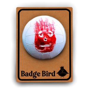 Rust aus Castaway Film Lustig Pin Badge | Bärchen | Filmkunst Studium Bachelor Dozent | Geschenkidee | Scherz | 90er Jahre Party