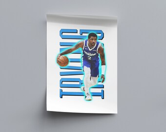 Kyrie Irving Poster, Art for Athletes, Dallas Mavericks Fan Wall Art, Gifts for NBA Mavericks Fanatics