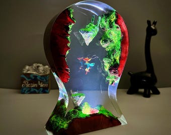 Back to School Gift 2025 , Headphone Stand, Resin lamp, Resin night light, personalization Gift, Resin art , Epoxy Lamp, Gift for Gamer