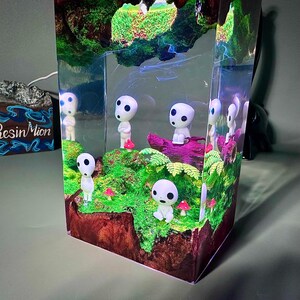 Epoxy resin lamp,Desk Decor,Resin Art Lamp,custom resin lamp,gift for Kids,Gift for anime fans,gift for lover,Gift for Sister image 4