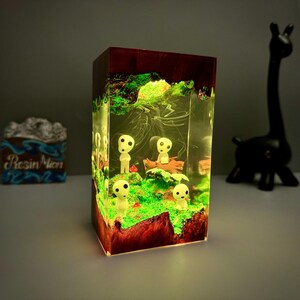 Epoxy resin lamp,Desk Decor,Resin Art Lamp,custom resin lamp,gift for Kids,Gift for anime fans,gift for lover,Gift for Sister image 9