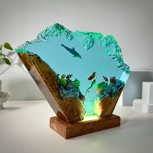 thumbnail image 2 of Tiffany Style Handmade Stained Glass Lampshade Night Light - Living 2 of 9