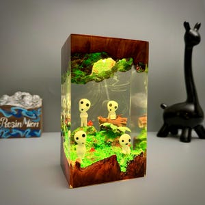 Epoxy resin lamp,Desk Decor,Resin Art Lamp,custom resin lamp,gift for Kids,Gift for anime fans,gift for lover,Gift for Sister image 10