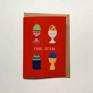 Osterkarte "Frühstückseier" | Klappkarte mit oder ohne Umschlag auf nachhaltigem Papier