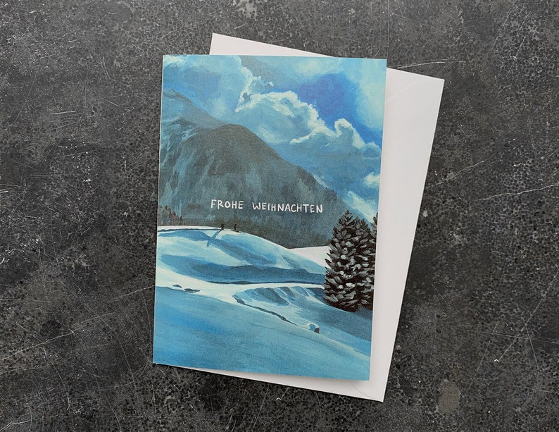 Weihnachtskarten Zusammenstellen Klappkarten mit Umschlag auf nachhaltigem Papier Bild 4