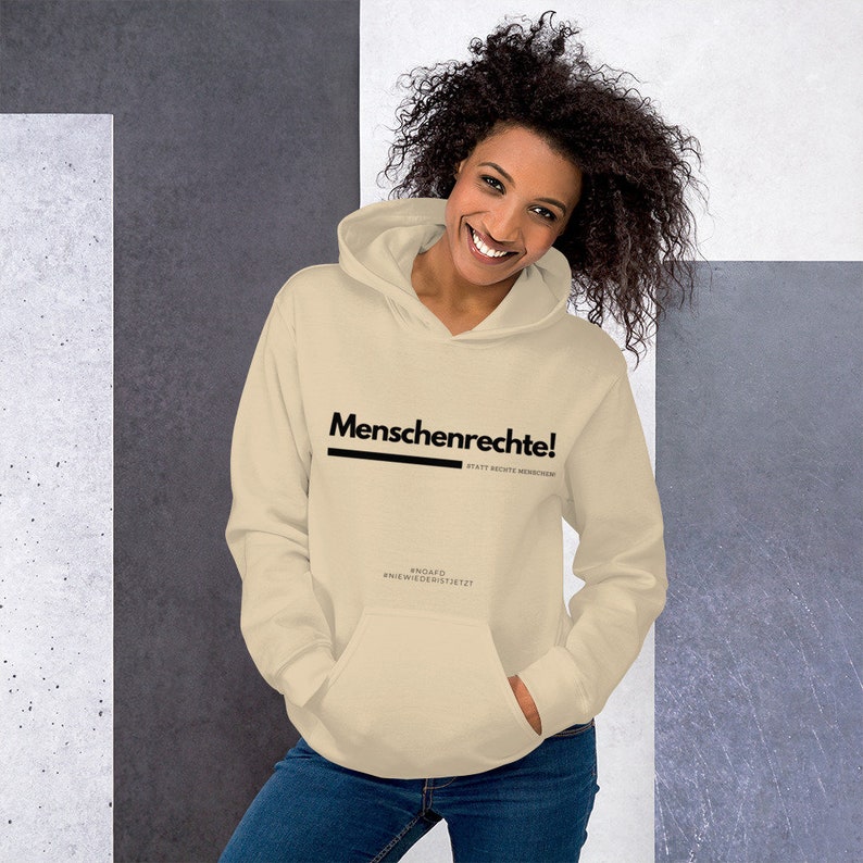 Menschenrechte statt rechte Menschen - Unisex Hoodie Kapuzenpulli