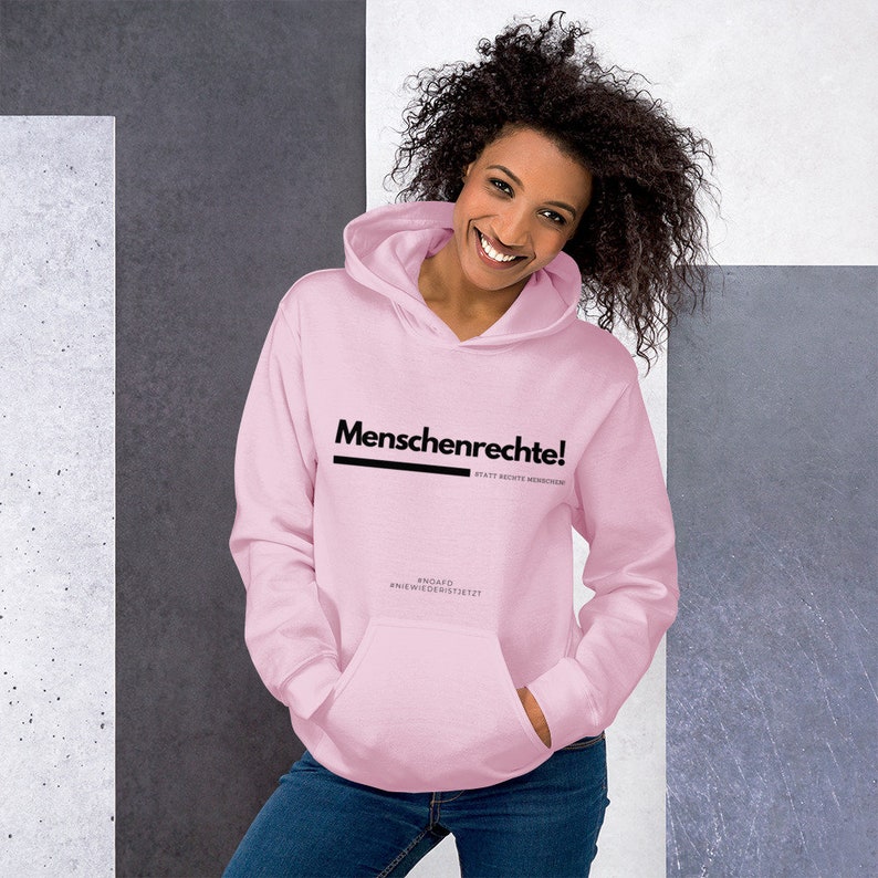 Menschenrechte statt rechte Menschen - Unisex Hoodie Kapuzenpulli