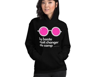 La honte doit changer de camp Unisex Hoodie Sweatshirt support of Gisele Pelicot v7