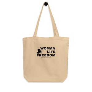 女性の生活の自由エコトートバッグ - イランの抗議活動への支援 ジン・ジヤン・アザディ 女性の権利