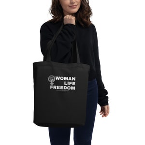 女性の生活の自由エコトートバッグ - イランの抗議活動への支援 ジン・ジヤン・アザディ 女性の権利