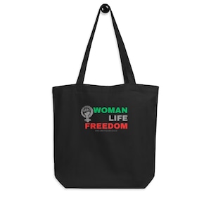 女性の生活の自由エコトートバッグ - イランの抗議活動への支援 ジン・ジヤン・アザディ 女性の権利