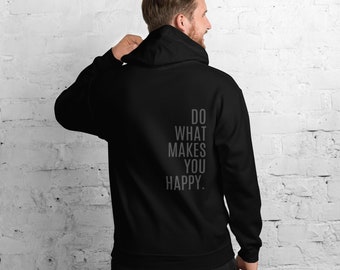 Rób to, co sprawia Ci radość Bluza z kapturem unisex czarny sweter pasja prezent radość