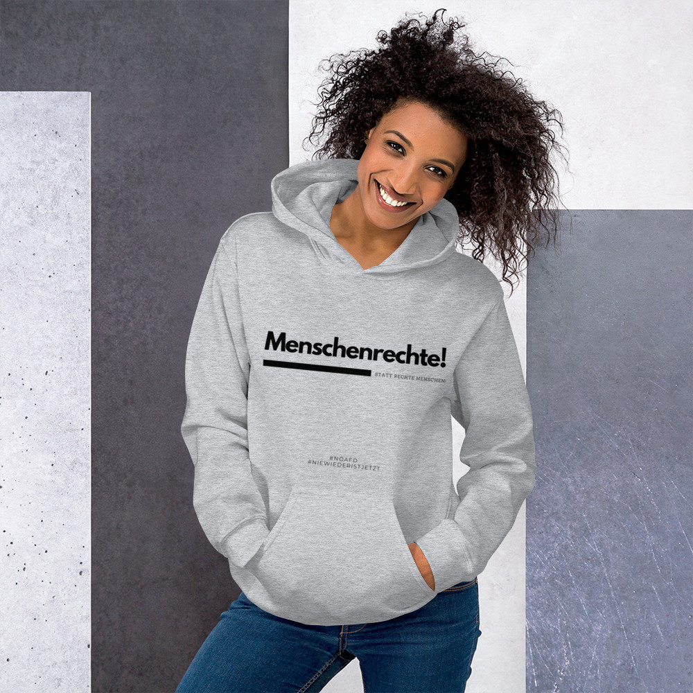 Menschenrechte statt rechte Menschen - Bluza z kapturem unisex Kapuzenpulli