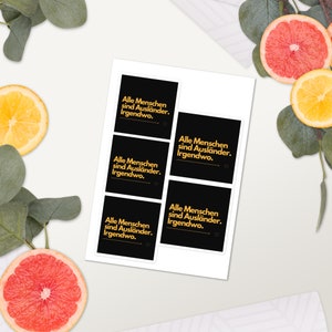 Alle Menschen sind Ausländer irgendwo Sticker sheet