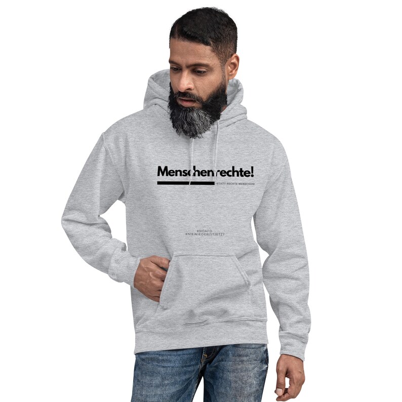 Menschenrechte statt rechte Menschen - Unisex Hoodie Kapuzenpulli