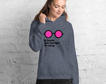 La honte doit changer de camp Unisex Hoodie Sweatshirt support of Gisele Pelicot