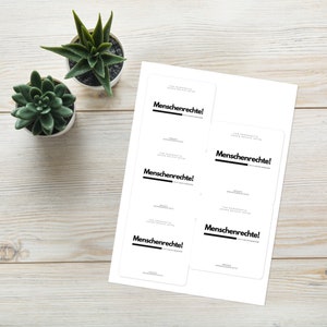 Menschenrechte statt rechte Menschen - Sticker sheet