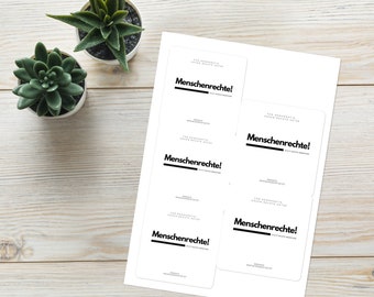 Menschenrechte statt rechte Menschen - Sticker sheet