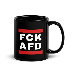Black Glossy Mug FCK AFD Tasse