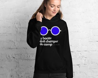 La honte doit changer de camp Unisex Hoodie Sweatshirt support of Gisele Pelicot v7