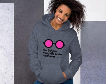 die Scham muss die Seite wechseln Unisex Hoodie Sweatshirt support of Gisele Pelicot