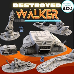 Destroyed Walker - Fit for Starwars Legion - fdm pla- 3DPrinted