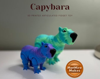 Capibara / Stampato in 3D / Fidget / Filamento Premium Dual Tone disponibile!