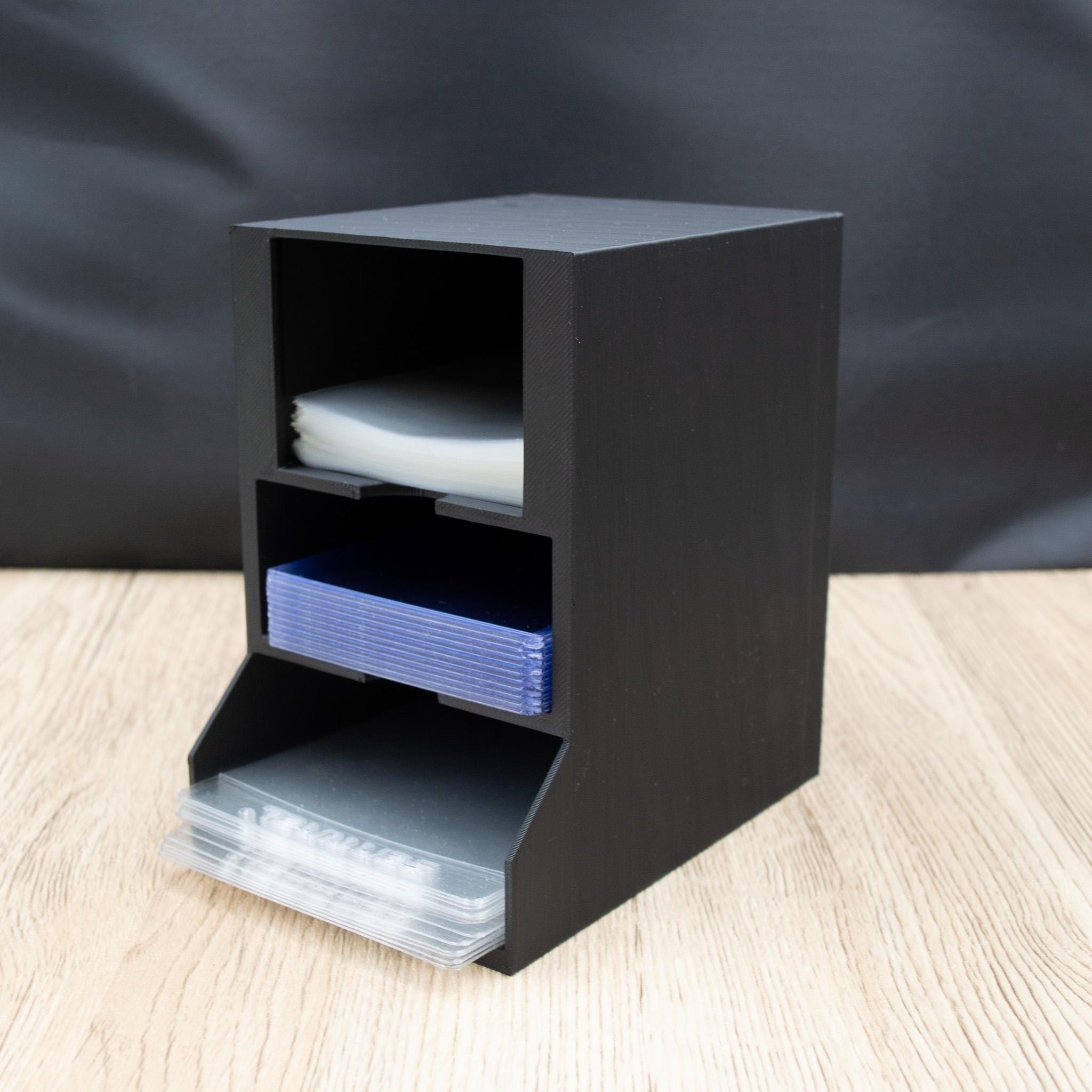 Toploader & Sleeve Vertical Desk Caddy | 3D Printed Card Supply ...