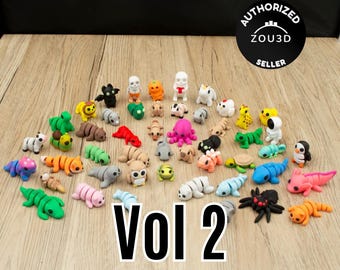 3D Printed Micro Fidget Animals | Articulated Miniature Creatures - Volume 2