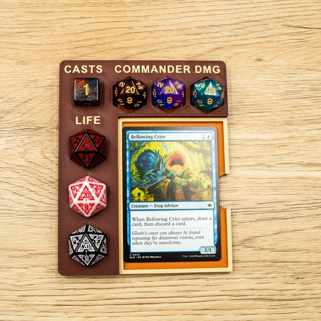 Centro di comando EDH / Stampato in 3D / Stazione di gioco MTG Commander