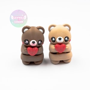 Valentines Bears | 3D Printed Articulated Model