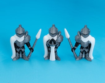 Miniaturas de Cavaleiro | Guerreiro Blindado Impresso em 3D para Jogos de RPG de Mesa