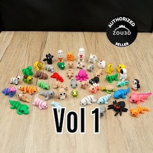 Micro Fidget Animals | 3D Printed Articulated Models - Volume 1