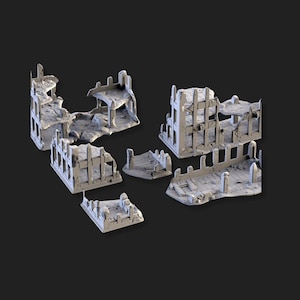 Stadsruïnes (set 02) | Landschap/terrein | 3D-geprint | FDM-PLA