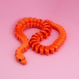 Pitone reale articolato stampato in 3D - Modello di serpente flessibile