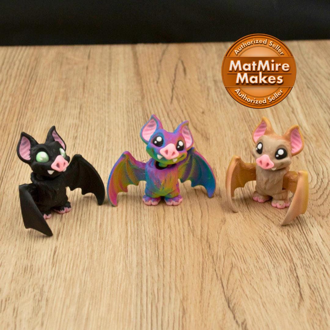 Baby Vampire Bats 3D Printed Flexi Model Design - Etsy