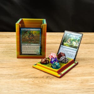 Caixa de baralho de exibição MTG Commander | Impressa em 3D | Comporta mais de 100 cartas de capa dupla