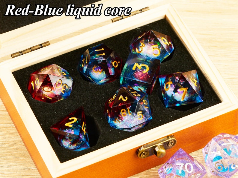 D20 Dnd Dice Set Liquid Core for Role Playing Games Liquid Etsy Canada