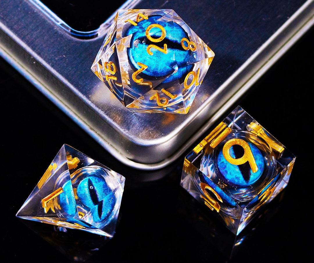 Beholder Eye Liquid Core Dnd Dice Set for D&d Gifts , Magic Liquid Core