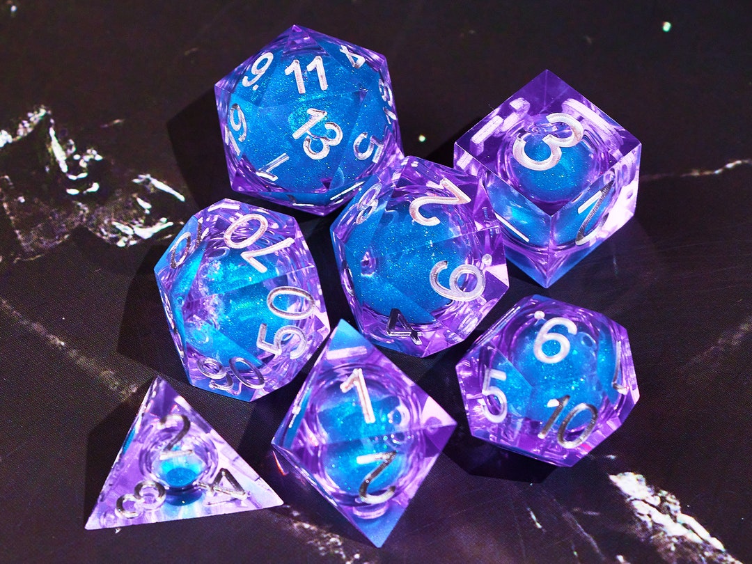 Dnd Dice Set Liquid Core for Dnd Gifts , Resin Dungeons and