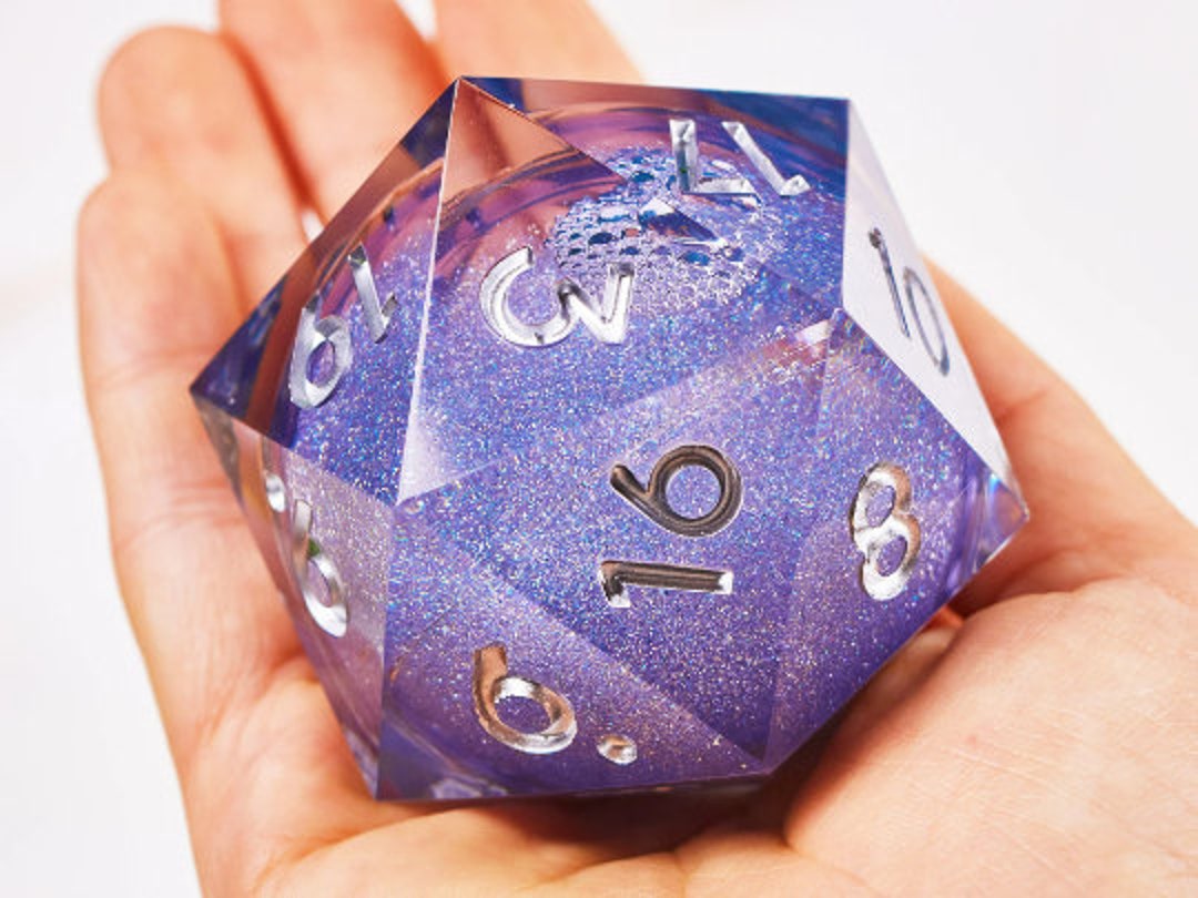 Giant D20 Liquid Core Dice for Role Playing Games , Galaxy Dnd Dice