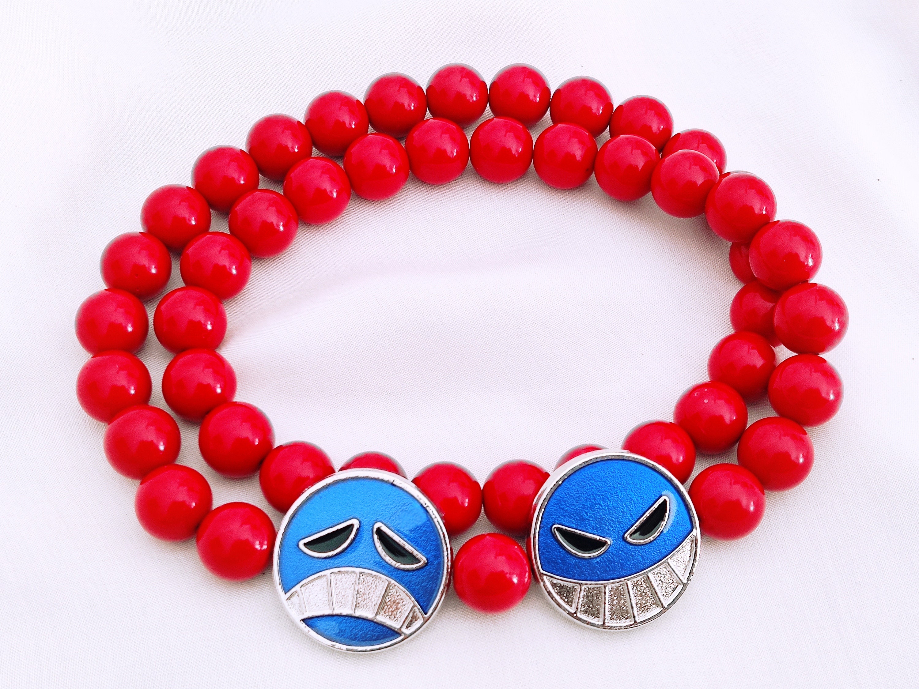 Ace Red Necklace One Piece Anime Inspired Cosplay Necklace 