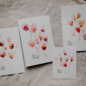 Aquarellkarte OSTERN / FRÜHLING | handgemalte Aquarelle | Unikate | versch. Motive | inkl. Umschlag aus recyceltem Kraftpapier