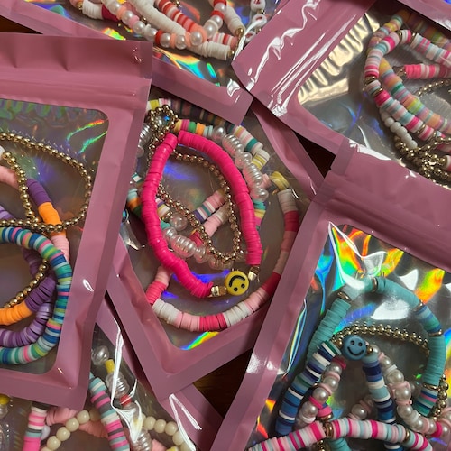 Clay Bead Bracelet Preppy Clay Bead Bracelet - Etsy