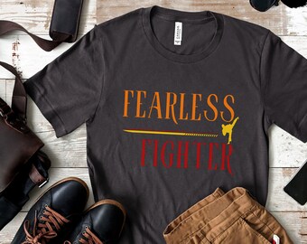 Fearless fighter tshirt athlete motivation fighter quote shirt fighter gift thai boxer shirt unstoppable fighter tshirt fearless mindset men