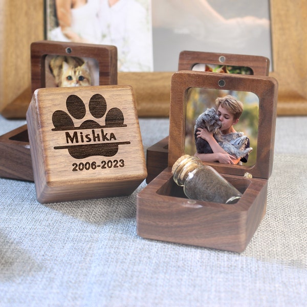 Boîte commémorative en bois pour animaux de compagnie,Cadeau de sympathie personnalisé,Cadeau commémoratif pour chien