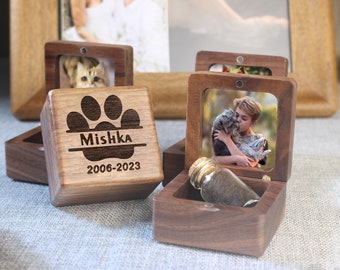 Custom Wooden Pet fur Keepsake,Wooden pet memorial box,Pet Hair Keepsake,Personalized pet loss sympathy gift,Dog memorial,Cat Keepsake Gift