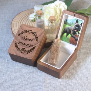 Custom Wooden Pet Hair Memorial Box,Personalised Pet Fur Keepsake,Dog Hair Memorial,Cat Memorial,Pet Memorial Gifts,Pet Loss Sympathy Gift