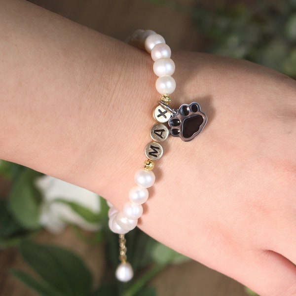 Bracelet commémoratif pour animaux de compagnie, bracelet en perles pour chiens, chats, cadeau commémoratif pour animaux de compagnie