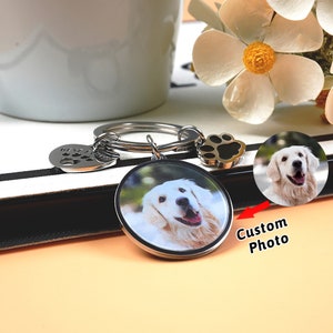 Custom Pet Keychain,Pet Dog Memorial Gift Keychain,Dog Mom Pet Loss Memorial Gift,Custom Pet Photo/name Keychain,Cat Keychain,Pet Supplies